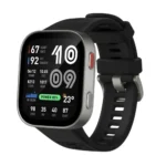 Amazfit Bip Max Smart Watch with an ultra-large high-definition touch display screen and a stylish frame shown in image_72eee5.png