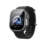BWOO BO-WA07 Smart Watch showing a sleek, modern rectangular frame with a bright 1.85-inch HD touchscreen and a comfortable, stylish strap