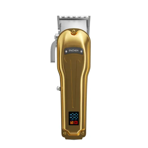 ENCHEN Boost 3 Type-C electric hair trimmer with adjustable sliding comb and charging cable open