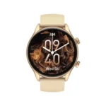 Zeblaze Btalk 3 Plus showing the large front screen dial design and premium wrist strap layout
