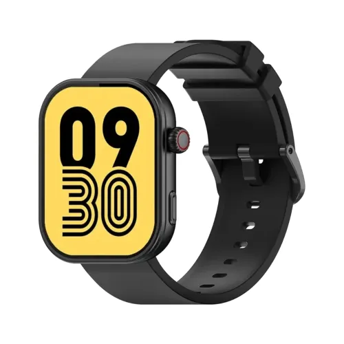 Zeblaze Btalk Plus showing the large front screen dial design and premium wrist strap layout