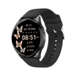 KFI C1 Smart Watch showing the lightweight round housing case, 1.38-inch AMOLED touch screen displaying health metrics, and two interchangeable premium wristband straps