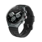 Kieslect Elite 2 AI AMOLED Bluetooth Calling Smart Watch showcasing its premium micro-crystalline nano-ceramic bezel and sharp round display in image_48bbb2.png