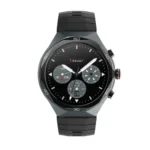 Kieslect Elite 2 AI AMOLED Bluetooth Calling Smart Watch showcasing its premium micro-crystalline nano-ceramic bezel and sharp round display in image_48bbb2.png