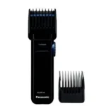 Panasonic ER2051K rechargeable corded and cordless electric hair and beard trimmer with built-in quick adjust dial, integrated guide comb, power adapter, storage pouch, and trimmer oil turn on