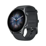 Amazfit GTR 3 Pro Smart Watch with a premium round Ultra HD AMOLED display screen and a classic metallic frame shown in image_72eee5.png