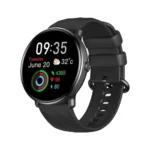 Zeblaze GTR 3 Pro Smart Watch showing a premium round 316L stainless steel smartwatch case with a 1.43-inch ultra HD AMOLED display and a soft liquid silicone strap view