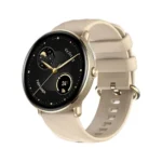 Zeblaze GTR 3 Pro Smart Watch showing a premium round 316L stainless steel smartwatch case with a 1.43-inch ultra HD AMOLED display and a soft liquid silicone strap view