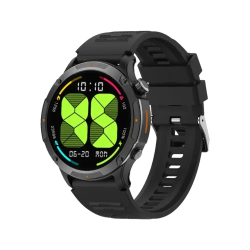 KFI GTR Smart Watch with a premium round display screen and a sleek metallic chassis shown in image_72eee5.png
