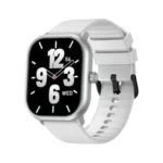 Zeblaze GTS 3 Pro Smart Watch showing the ultra slim premium rectangular casing frame, front 1.97-inch large AMOLED touch screen with vibrant colorful watch face layout, and soft flexible silicone wristband strap panel