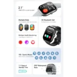 Awei H46 2.1-Inch Curved AMOLED Bluetooth Calling Smart Watch - Image 3
