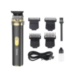 Hoco HP22 professional rechargeable cordless hair and beard trimmer with attachment combs and Type-C charging cable open