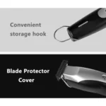 ENCHEN Hummingbird professional rechargeable cordless hair and beard trimmer with T-shaped blade, attachment combs, and USB charging cable open