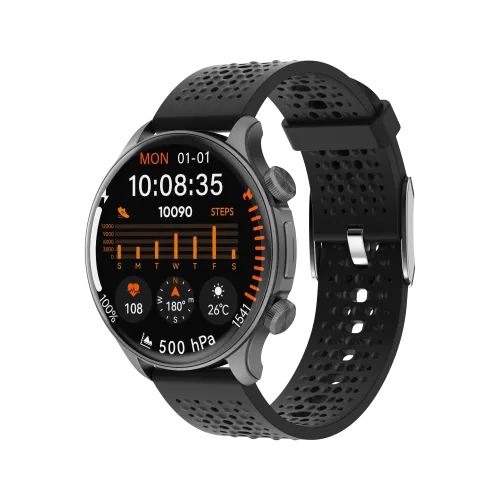 Imilab IMIKI HOLO 2 Pro smart watch with premium round AMOLED display screen and a sleek metallic chassis shown in image_72eee5.png