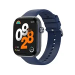 Imilab Imiki ST2 Smart Watch showing the premium square metallic finish housing case, massive 1.96-inch front full-touch color screen displaying active fitness metrics, and comfortable 22mm silicone wristband strap panel