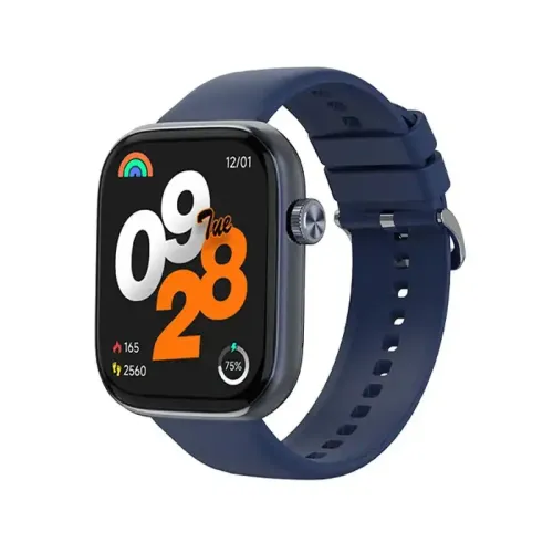 Imilab Imiki ST2 Smart Watch showing the premium square metallic finish housing case, massive 1.96-inch front full-touch color screen displaying active fitness metrics, and comfortable 22mm silicone wristband strap panel