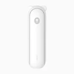 JisuLife Handheld Fan Life8 Plus 3-in-1 portable rechargeable turbo pocket fan showing convertible folding handle base neck lanyard strap multi blade turbine cooling head massive 6000mah battery Type-C charging port front view turn on color choices