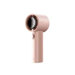 JisuLife Handheld Fan Pro1 - 3600mAh - Pink showing the premium matte pink body shell, front safety air duct grille, and side speed scroll wheel layout