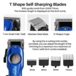 Kemei KM-234 Professional Rechargeable Hair and Beard Trimmer - Image 2