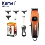 Kemei KM-263 Professional Rechargeable Hair and Beard Trimmer - Image 4