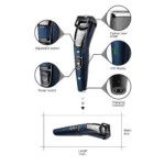 Kemei KM-632 professional rechargeable cordless hair and beard trimmer with clip-on comb and charging cable