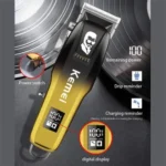 Kemei KM-709A professional rechargeable cordless hair and beard trimmer with attachment combs and charging cable