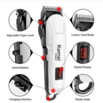 Kemei KM-809A Professional Cordless Hair Clipper and Trimmer - Image 3