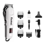 Kemei KM-809A professional rechargeable cordless hair clipper trimmer with LCD display and attachment combs