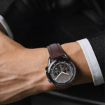 Havit M9031 Pro smart watch AMOLED display Bluetooth calling DeepSeek AI support premium zinc alloy body dual leather silicone strap front view black color