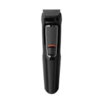 Philips MG3710/15 Multigroom Series 3000 6-in-1 professional rechargeable cordless hair and beard trimmer kit with nose trimmer head, attachment combs, and power adapter turn on