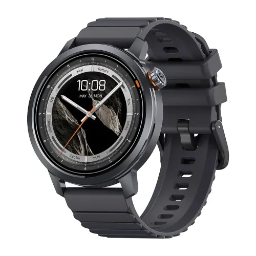 Kospet Orb smart watch with premium round display screen and a sleek metallic chassis shown in image_72eee5.png