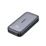UGREEN 25185 10000mAh 30W Fast Charging Power Bank showing a sleek space grey pocket-sized backup battery pack with a smart digital LED percentage screen and dual charging ports view