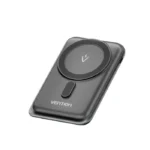 Vention FHNW0 10000mAh premium high capacity magnetic wireless power bank with 15w magsafe snap array and 20w pd type-c output zinc alloy folding stand built-in digital led battery display view]