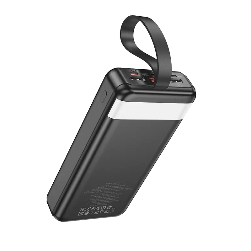 Hoco J123B 30000mAh premium high capacity Element series power bank with 22.5w super fast charging and 20w pd multi-port layout fire retardant rugged frame with digital led battery percentage display status view]