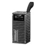 Remax RPP-161 50000mAh premium high capacity industrial container series power bank with 20w power delivery and 22.5w super fast charging multi-port layout rugged mechanical shell with digital led percentage display and built-in flashlight status view]