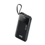 MKB PK31 10000mAh premium compact portable power bank with 22.5w fast charging usb-a output and type-c power delivery port fire retardant sleek pocket friendly matte shell layout with led status battery indicators view