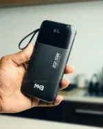 MKB PK31 10000mAh premium compact portable power bank with 22.5w fast charging usb-a output and type-c power delivery port fire retardant sleek pocket friendly matte shell layout with led status battery indicators view