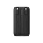 Remax RPP-38 20000mAh premium high capacity portable power bank with built-in 22.5w type-c cable and 20w lightning power delivery cable fire retardant sleek matte shell layout with digital led battery percentage display status view]