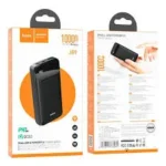 Hoco J89 premium compact 10000mAh high capacity portable power bank with 20W power delivery type-c output and 22.5W quick charging fire retardant sleek pocket friendly shell layout with real time digital led battery level status screen front view