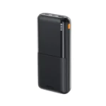 Remax RPP-26 Lango II Series premium heavy duty 20000mAh high capacity portable power bank with dual smart usb-a output ports fire retardant anti slip textured finish shell layout with discrete multi led battery level indicators front view