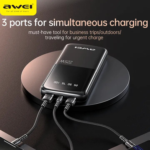 Awei P10K 10000mAh Fast Charging Power Bank – 22.5W Super Charge with Smart Digital Display - Image 2
