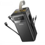 Hoco MMJ-12 premium heavy duty 50000mAh high capacity monster power bank with 22.5W fast charging usb-a port 20W power delivery type-c interface smart digital led percentage display monitor front view matte shell layout