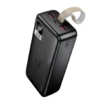 Hoco MMJ-25 premium pocket size 30000mAh high capacity power bank with 22.5W fast charging usb-a port 20W power delivery type-c interface smart digital led percentage display monitor front view matte shell layout