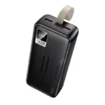 Hoco MMJ-25 premium pocket size 30000mAh high capacity power bank with 22.5W fast charging usb-a port 20W power delivery type-c interface smart digital led percentage display monitor front view matte shell layout