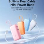 JOYROOM JR-PR2 35W Mini Power Bank 10000mAh with Retractable Cable - Image 3