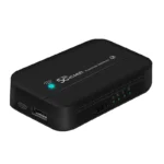 PW100 Power Bank 4G Pocket Router 10000mAh battery 300Mbps Wi-Fi hotspot with SIM card slot and clean LED indicator lights front view sleek black color