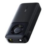 Baseus NOMOS 30W 74Wh 20000mAh heavy duty external battery power bank featuring a built-in retractable dedicated iP connection cable mechanism, an elegant real-time numerical digital display screen, and multi-port charging configuration