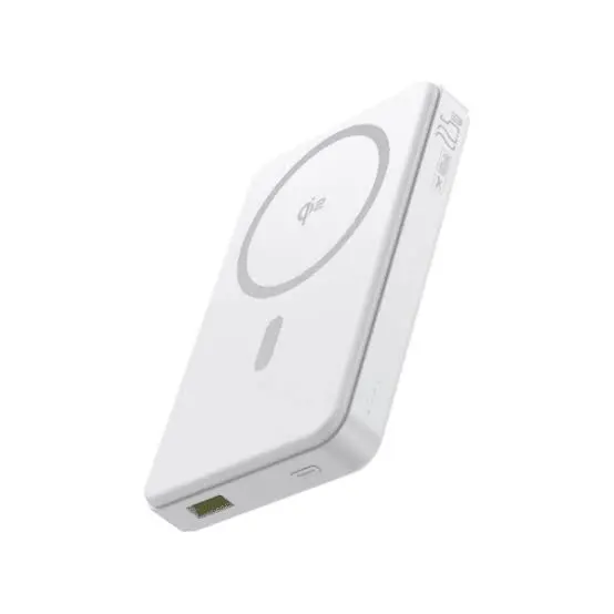 Baseus Airpow II Qi2 magnetic power bank 10000mAh 22.5W fast wireless charger with updated ring alignment pattern front view stellar black color
