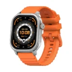 Kospet Pulse smart watch with premium rectangular AMOLED display screen and a sleek aluminum alloy chassis shown in image_72eee5.png