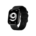Unikyy Q1 Smart Watch showing a modern rectangular smartwatch frame with an 1.83-inch touchscreen display and a comfortable silicone strap